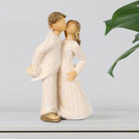 Kissing Couples Statues Sculpture Handmade Carving Figurine