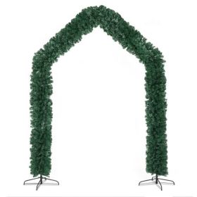 240*40*260cm 1860 Branches PVC Christmas Arch Holiday Arch Decoration Green (Ornaments ball does not include)