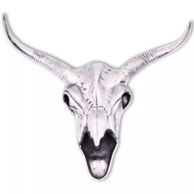 Skull Head Decoration Wall-Mounted Aluminum Silver