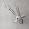 Wall Mounted Aluminum Gazelle's Head Decoration Silver 13"