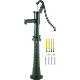 Hand Water Pump w/ Stand, 15.7 x 9.4 x 51.6 inch Pitcher Pump& 26 inch Pump Stand w/ Pre-set 1/2" Holes for Easy Installation