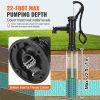 Antique Hand Water Pump 14.6 x 5.9 x 25.6 inch Pitcher Pump w/Handle Cast Iron Well Pump w/ Pre-set 0.5" Holes for Easy Installation Old Fashion