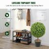 2x Artificial Boxwood Ball Ã˜40,6cm Garden Deco Boxwood in Flowerpot Ball Artificial Boxwood Ball Artificial Plant made of PE, Wood
