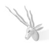 Wall Mounted Aluminum Gazelle's Head Decoration Silver 13"