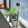6x White Solar Garden Stake Lights SS