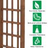 7FT  Beautiful And Practical Wooden Garden Arch Dark Brown YJ, Free shipping