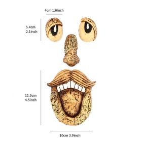 1pc Funny Tree Faces Decor, Old Man Tree Faces Yard Art (Color: D)