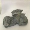 1pc Resin Angel Pet Statue, Angel Cat Garden Statue, Indoor Outdoor Decor Home, Lawn Yard Garden Ornament
