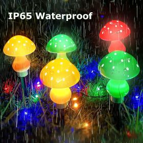 Solar Mushroom Stake Light; Multi-Color Changing LED Outdoor Flowers Garden Courtyard Yard Patio LED Lights (size: Solar 8 Lights)