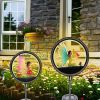 2 pcs Fairy Solar Light Garden Decor; Fairy Decorative Garden LED Stake Lights For Walkway Yard Lawn Patio Garden Courtyard Waterproof