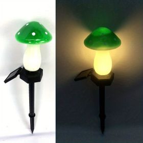 1pc, Outdoor Garden Solar Mushroom Light Stake, Outdoor Landscape Atmosphere Decorative Light, Garden Decor, Outdoor Decor (Items: Green (1 Pack))