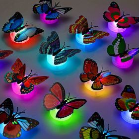 Butterflies on Lighted Pads, Single and Double Butterflies. (Quantity: 6single+6double)