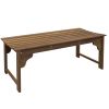 Outsunny Wooden Garden Bench, Outdoor Park Bench with Slatted Seat, Backless Front Porch Bench with Curved Seat for Conservatory, Garden, Poolside